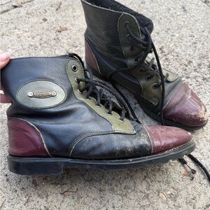 Multicolor Vintage Leather Boots